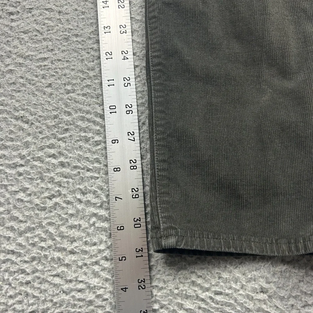 Faherty Pants Mens 34 Green Stretch Corduroy 5 Pocket Slim Tailored